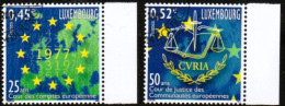 LUXEMBOURG, LUXEMBURG 2002, SATZ MI 1562 - 1563, EUROPÄISCHE INSTITUTIONEN, ESST GESTEMPELT, OBLITÉRÉ - Used Stamps