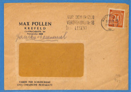 Allemagne Zone AAS 1948 - Lettre De Krefeld - G33812 - Altri & Non Classificati