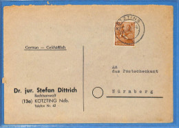 Allemagne Zone AAS 1947 - Lettre De Kotzting - G33808 - Sonstige & Ohne Zuordnung