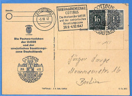 Allemagne Zone AAS 1947 - Carte Postale De Cottbus - G33790 - Sonstige & Ohne Zuordnung