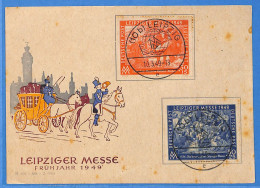 Allemagne Zone AAS 1949 - Carte Postale De Leipzig - G33778 - Andere & Zonder Classificatie