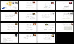 95926 - Lot De 15 Courriers Lettres Enveloppes De L'année 2017 Divers Affranchissements En EUROS - Lettres & Documents