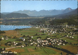 71990485 Faak Am See Finkenstein Fliegeraufnahme Gegen Karawwankenhauptkamm Fink - Sonstige & Ohne Zuordnung