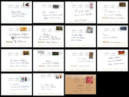 95923 - Lot De 15 Courriers Lettres Enveloppes De L'année 2017 Divers Affranchissements En EUROS - Brieven En Documenten