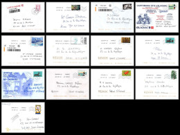 95910 - Lot De 15 Courriers Lettres Enveloppes De L'année 2018 Divers Affranchissements En EUROS - 1961-....
