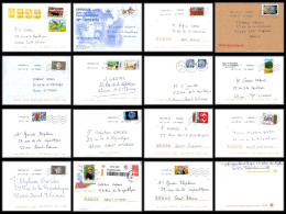 95901 - Lot De 15 Courriers Lettres Enveloppes De L'année 2018 Divers Affranchissements En EUROS - Brieven En Documenten