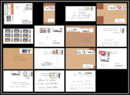 95869 - Lot De 15 Courriers Lettres Enveloppes De L'année 2021 Divers Affranchissements En EUROS - Briefe U. Dokumente