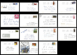 95731 - Lot De 15 Courriers Lettres Enveloppes De L'année 2019 Divers Affranchissements En EUROS - Storia Postale