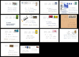 95730 - Lot De 15 Courriers Lettres Enveloppes De L'année 2019 Divers Affranchissements En EUROS - Storia Postale