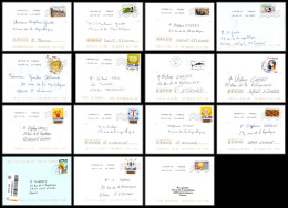 95720 - Lot De 15 Courriers Lettres Enveloppes De L'année 2019 Divers Affranchissements En EUROS - Briefe U. Dokumente