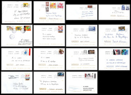 95722 - Lot De 15 Courriers Lettres Enveloppes De L'année 2019 Divers Affranchissements En EUROS - Brieven En Documenten