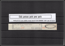 95278 Colis Postaux Paris Pour Paris N°171 Chiffres Rouge Sans N° De Carnet Neuf ** Mnh Cote 27 Euros  - Nuovi