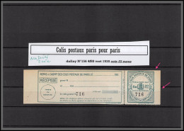 95274a Colis Postaux Paris Pour Paris N°155 4f80 Vert 1930 Neuf ** Mnh Cote 55 Euros Non Dentelé Imperf 2 Cotés - Ungebraucht