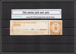 95271b Colis Postaux Paris Pour Paris N°152 2f Orange Fortin Neuf ** Mnh Avec N° De Formule - Nuovi