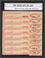 95266d Colis Postaux Paris Pour Paris N°124 Rouge Et Blanc 1926  Cote 640 Euros Feuille De 8 (sheet) - Mint/Hinged