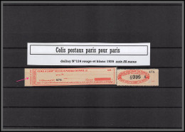 95266a Colis Postaux Paris Pour Paris N°124 Rouge Et Blanc 1926  Cote 80 Euros Avec N° De Formule - Ongebruikt