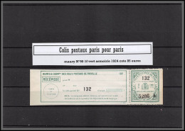 95261 Colis Postaux Paris Pour Paris N°90 1f Vert Cote 85 Euros Neuf ** Mnh  - Ungebraucht