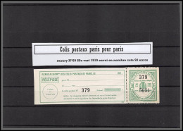 95259 Colis Postaux Paris Pour Paris N°69 60C VERT Envoi En Nombre 1919 Cote 90 Euros - Neufs