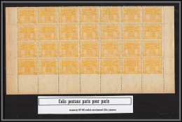 95256b Colis Postaux Paris Pour Paris N°49 Cote 364 Euros Neuf ** Mnh Feuille De 28 (sheet) - Nuevos