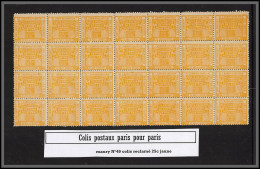 95256a Colis Postaux Paris Pour Paris N°49 Feuille De 28 Cote 364 Euros Neuf ** Mnh  - Ongebruikt