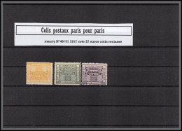 95255a Discount Colis Postaux Paris Pour Paris N°49/51  Colis Non Réclamé Cote 37 Euros - Ungebraucht