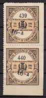 95244a Colis Postaux Paris Pour Paris N°11 25c Colis Non Réclamé Cote 300 Paire  Non Dentelé Imperf Tenant A Dentelé - Mint/Hinged