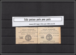 95221 Colis Postaux Paris Pour Paris N°2 Type 1 25c Noir 1890 Cote 85  - Ongebruikt