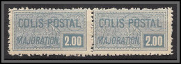 95212g Colis Postaux N°44 2f Bleu Majoration Paire Neuf ** Mnh Cote 100 Euros Discount - Mint/Hinged