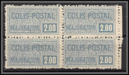 95212e Colis Postaux N°44 2f Bleu Majoration Bloc 4 Neuf ** Mnh Cote 200 Euros Discount - Mint/Hinged