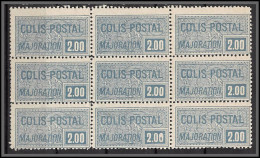 95212b Colis Postaux N°44 2f Bleu Majoration Bloc 9 Neuf ** Mnh Cote 450 Euros Discount - Mint/Hinged