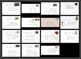 95309 - Lot De 15 Courriers Lettres Enveloppes De L'année 2021 Divers Affranchissements En EUROS - Brieven En Documenten