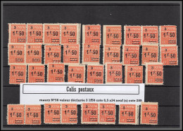 95209b Colis Postaux N°56 1f50 Valeur Déclarée Lot De 34 Valeurs Dont Bandes Nuances Variétés Neuf (x) Cote 289 Euros - Ungebraucht