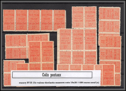 95208a Colis Postaux N°25 15c Valeur Déclarée Lot De 36 Valeurs Dont Blocs Nuances Neuf (x) Cote 684 Euros Discount - Verzamelingen