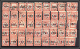 95193 TAXE N°63 X 50 Exemplaires TB Oblitérés Oblitération Triangle R - Used Stamps