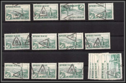 95161b N°301 Riviere Bretonne Cahet R Triangle Double Frappe RR X 11 Exemplaires B/TB Oblitérés  - Used Stamps