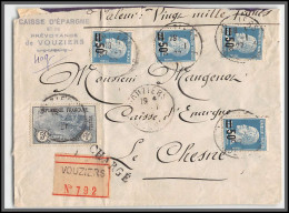 96201 N°232 219 X 4 Pasteur Chargé Vouziers 1927 Le Chesne Ardennes Orphelins De Guerre Lettre Cover France - Covers & Documents