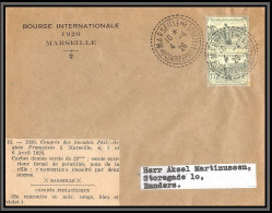 96224 N°150 Paire Orphelins De Guerre France Cad Marseille Congrès 1926 Daguin Lettre Cover France - Covers & Documents