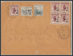 96177 N°162 163 164 Bloc 4 Marseille Congrès Philatélique Orphelins De Guerre Lettre Cover France - Cartas & Documentos