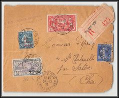 96165 N°166 Recommandé Paris 1935 St Thibault Cher Caisse Ammortissement Orphelins De Guerre Lettre Cover France - Lettres & Documents