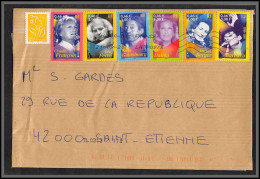 96072 2391/2396 Célébrités 2001 France Lettre Cover Bel Affranchissement 2020 Le Lavandou Pour St Etienne Loire - 1961-....