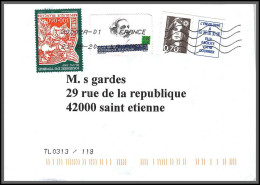 96018 N°2873 France Lettre Cover Bel Affranchissement COLOMIERS 2020 Pour St Etienne Loire - 1989-1996 Marianne Du Bicentenaire