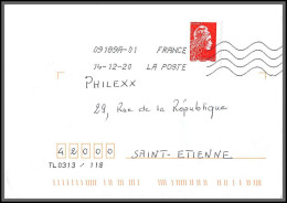 95967 14/12/2020 2ème Confinement MORLAC Pour St Etienne Loire France Lettre Cover - Cartas & Documentos