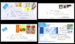 95953- Lot De 4 Lettres Covers Enveloppes De L'année 2000/2021 Affranchissements Israel - Covers & Documents