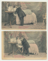 Lot De 2 Cartes Fantaisie Enfants - La Visite Du Docteur N° 7 Et 8 - Scènes & Paysages