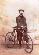 RARE - Belgique -  Hainaut - Henegouwen -  Cycliste - Velo -  Photo Ancienne Sur Carton  - Wielrennen