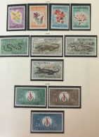 O) 1967 - 1968,  LAOS, BLOSSOMS - FLOWERS, REPTILES, HUMAN RIGHTS FLAME - INTERNATIONAL HUMAN RIGHTS YEAR, MNH - Laos