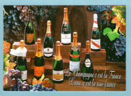 CP Publicité - Le Bon Vin Réjouit Le Cœur Des Hommes - Le Champagne C'est La France, C'est La Sou-france - Publicité