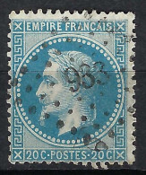 FRANCE  PC Des GC Ca.1860-75: Le No 933 (Chateaumeillant) Sur Y&T 29B - 1863-1870 Napoleon III Gelauwerd