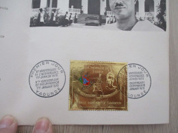 CAMEROUN Encart Philatélique Tirage Limité Timbre Or Gold Xème Anniversaire De L'Indépendance - Kamerun (1960-...)