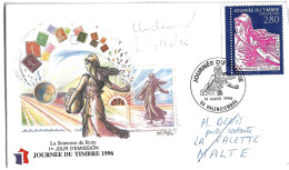 FRANCE 1996 Semeuse De Roty N° Y&T 2991 FDC Pour Malte, Verso à Voir - Covers & Documents